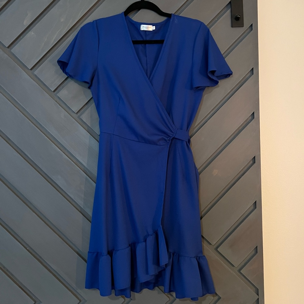 Cobalt Blue Wrap Dress